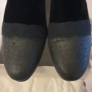 Jimmy Choo Sloane loafers black velvet with glitter note toe caps. Jimmy Choo | Shoes | Jimmy Choo Sloane Loafers Black Velvet  main image 3